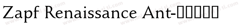 Zapf Renaissance Ant字体转换